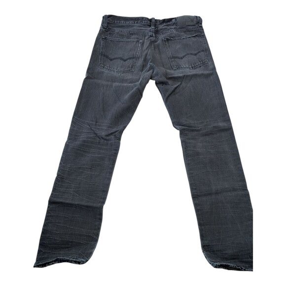 American Eagle Jeans Men's Size 30x32 Faded Black Slim Fit Distressed Denim - Picture 2 of 14